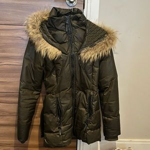 Rudsak winter coat for sale. Shows a little wear at the zipper. Size small.